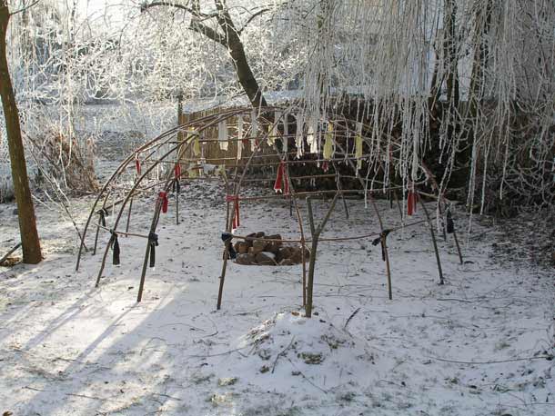 Schwitzh&uuml;tte im Winter
